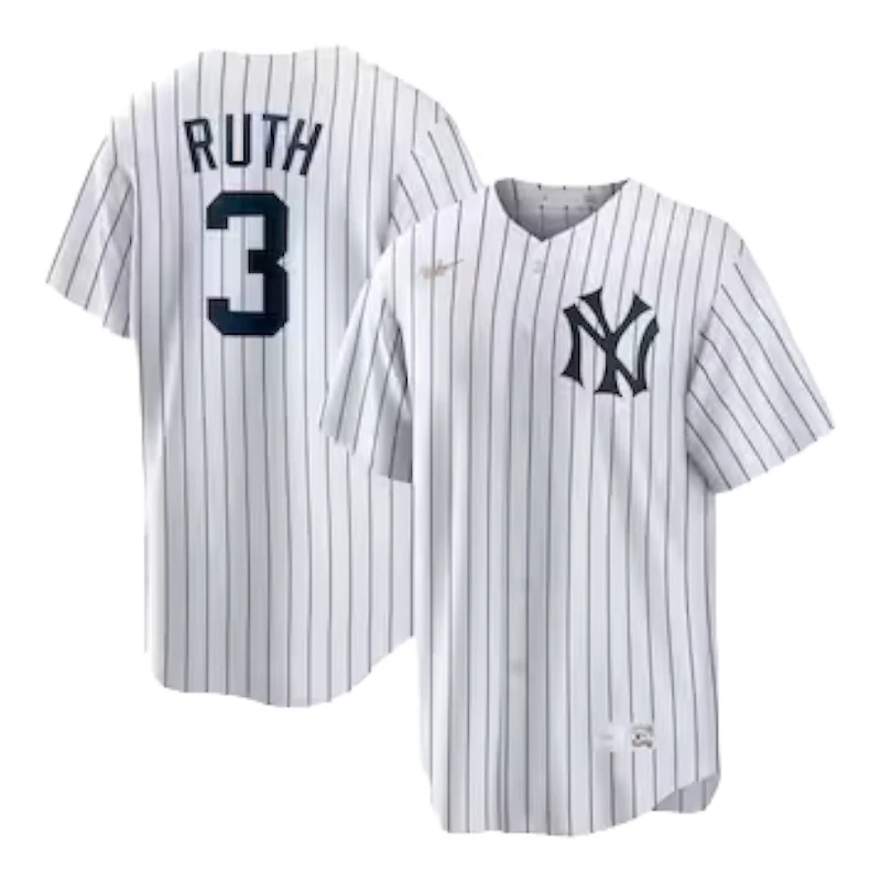 Youth New York Yankees Babe Ruth White Pinstripe Nike Home Jersey