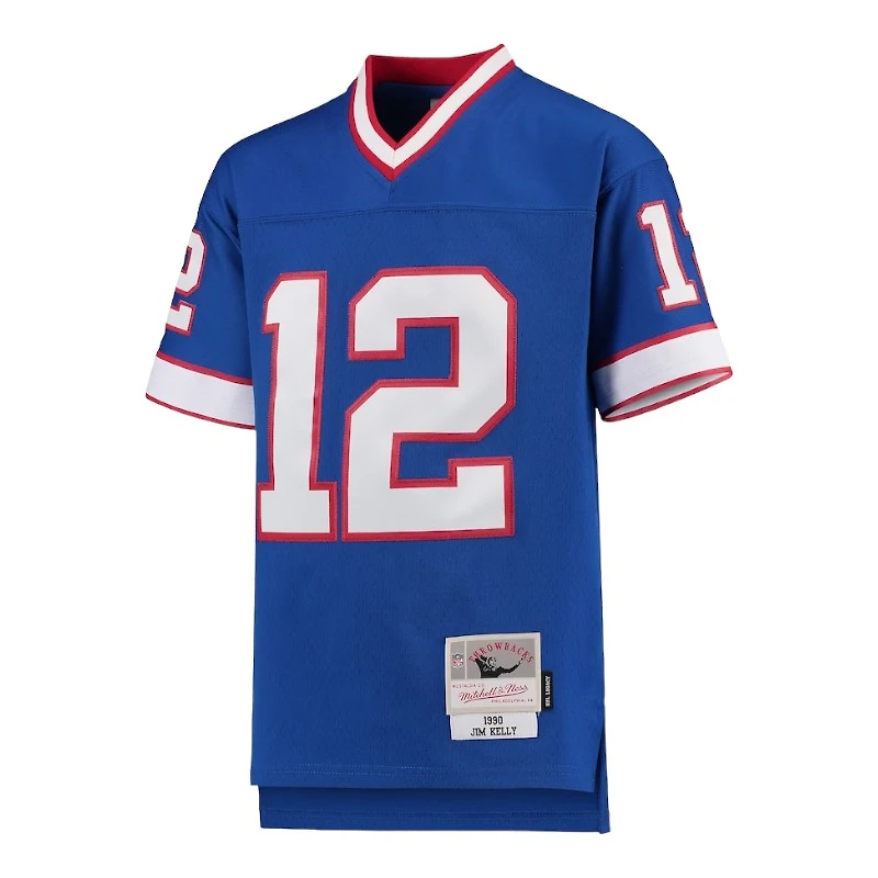 Youth Buffalo Bills Jim Kelly Mitchell & Ness Royal Blue 1990 Throwback NFL Jersey