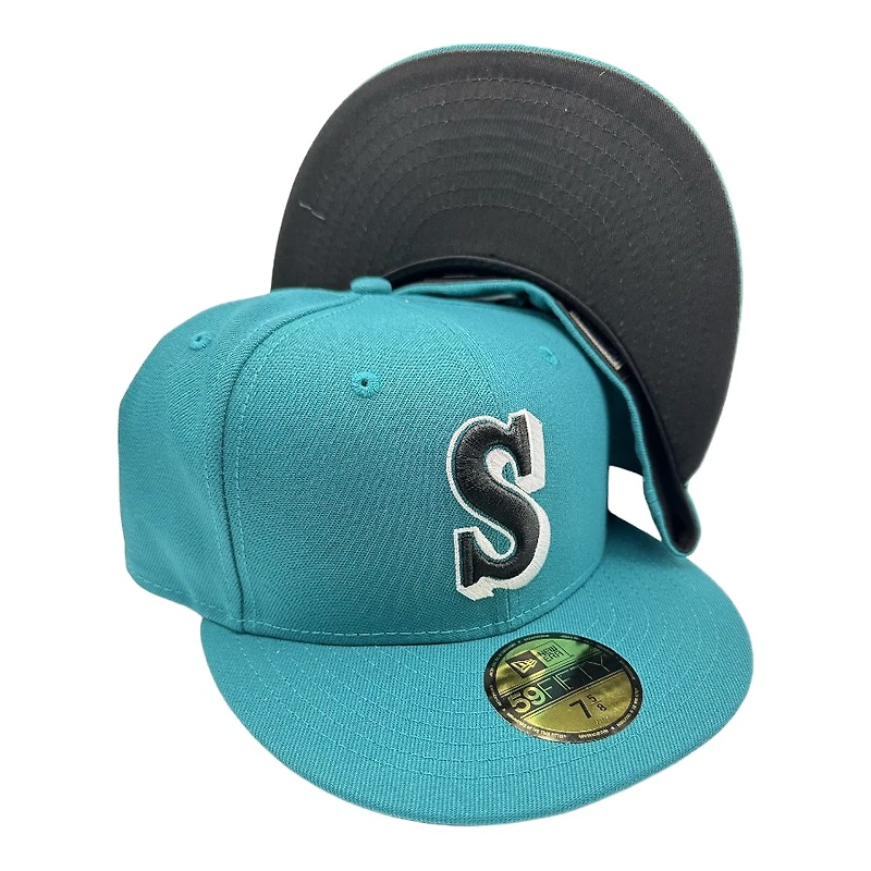 Seattle Mariners Teal and Black New Era 59FIFTY Fitted Hat