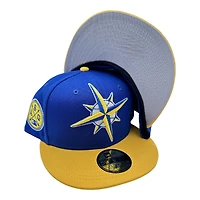 Seattle Mariners Royal Blue and Yellow ASG Patch Gray UV New Era 59FIFTY Fitted Hat