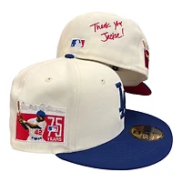 Los Angeles Dodgers Chrome "Bigger Than Baseball" Jackie Robinson 75 Years Patch Red UV New Era 59FIFTY Fitted Hat