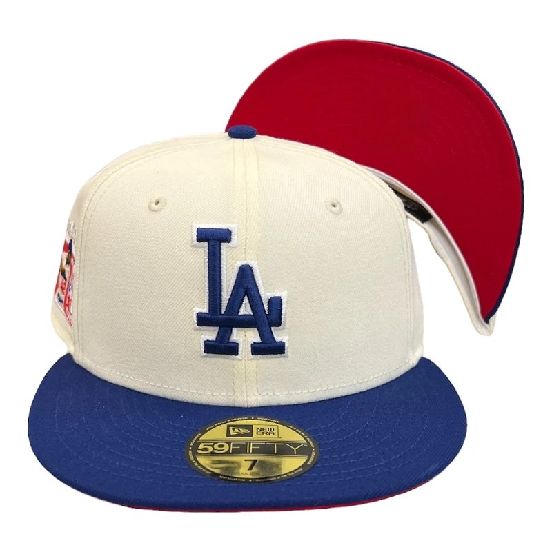 Los Angeles Dodgers Chrome "Bigger Than Baseball" Jackie Robinson 75 Years Patch Red UV New Era 59FIFTY Fitted Hat