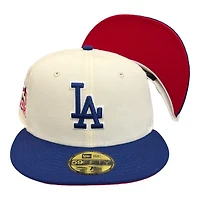 Los Angeles Dodgers Chrome "Bigger Than Baseball" Jackie Robinson 75 Years Patch Red UV New Era 59FIFTY Fitted Hat