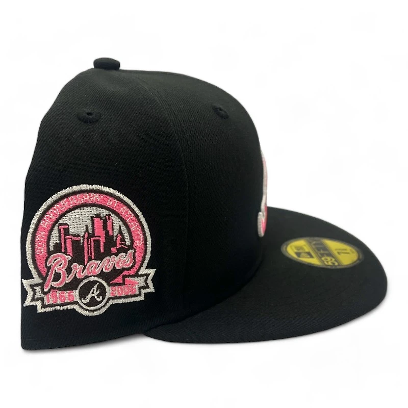 Atlanta Braves Black and Red Employee Pack 40th Anni Patch UV New Era 59FIFTY Fitted Hat