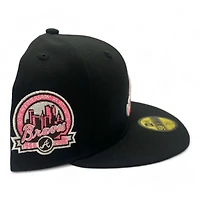 Atlanta Braves Black and Red Employee Pack 40th Anni Patch UV New Era 59FIFTY Fitted Hat