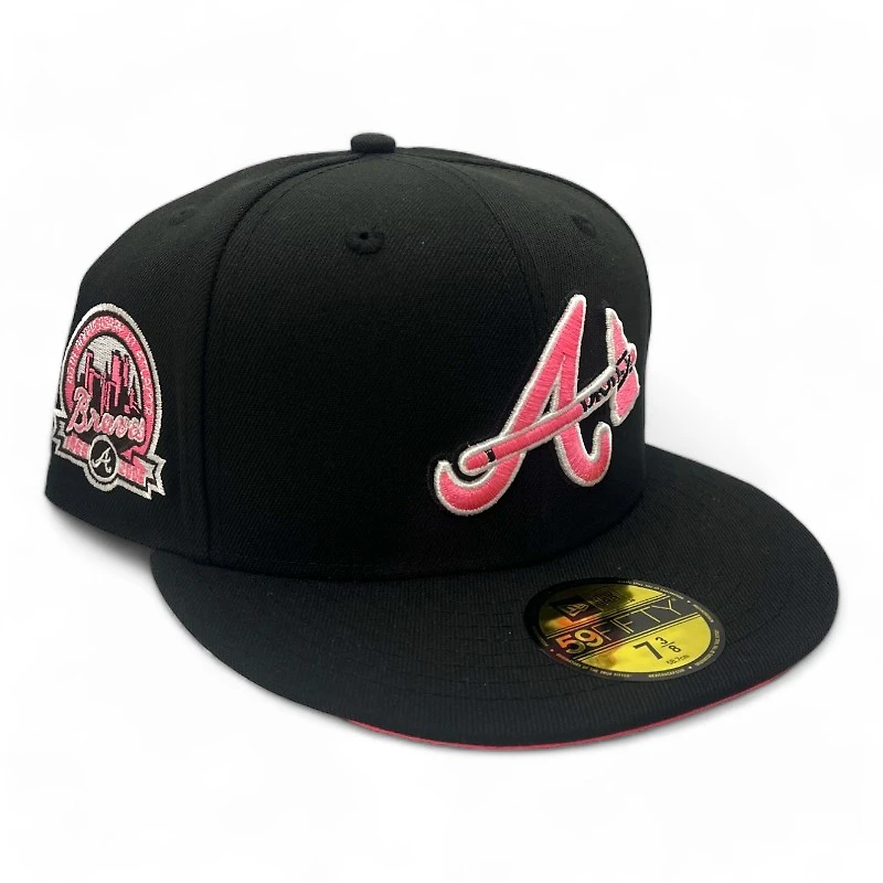 Atlanta Braves Black and Red Employee Pack 40th Anni Patch UV New Era 59FIFTY Fitted Hat