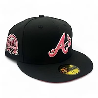 Atlanta Braves Black and Red Employee Pack 40th Anni Patch UV New Era 59FIFTY Fitted Hat