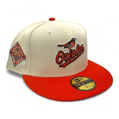 Baltimore Orioles Chrome and Orange Employee Pack 25th Anni Patch Brown UV New Era 59FIFTY Fitted Hat