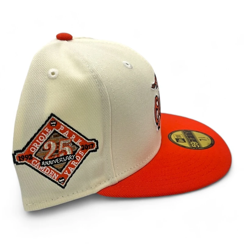 Baltimore Orioles Chrome and Orange Employee Pack 25th Anni Patch Brown UV New Era 59FIFTY Fitted Hat