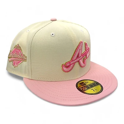 Atlanta Braves Chrome and Pink Employee Pack 1995 WS Patch UV New Era 59FIFTY Fitted Hat