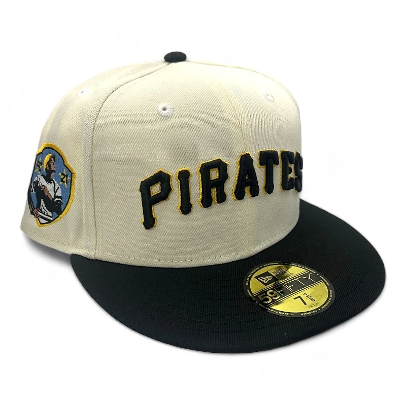 Pittsburgh Pirates Chrome and Black Employee Pack Roberto Clemente 21 Patch Red UV New Era 59FIFTY Fitted Hat