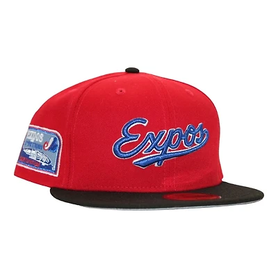 Montreal Expos Red and Black "DPM July 4th Pack" Olympus Stadium Patch Gray UV New Era 59Fifty Fitted Hat