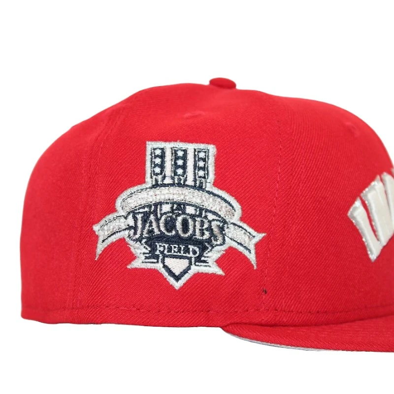 Cleveland Indians Red "DPM July 4th Pack" 10th Anniversary at Jacobs Field Patch Gray UV New Era 59Fifty Fitted Hat