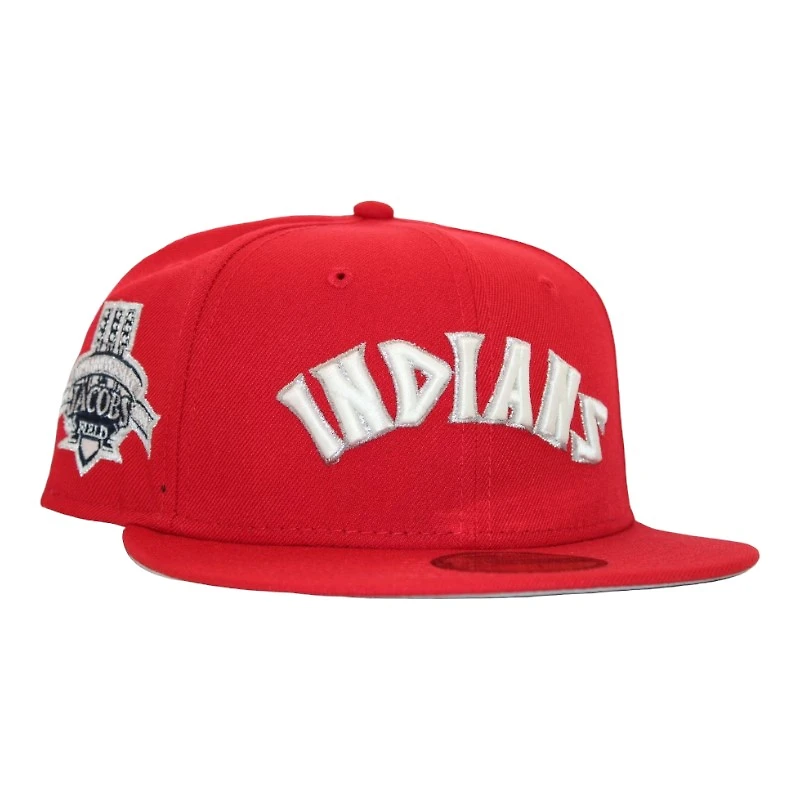 Cleveland Indians Red "DPM July 4th Pack" 10th Anniversary at Jacobs Field Patch Gray UV New Era 59Fifty Fitted Hat