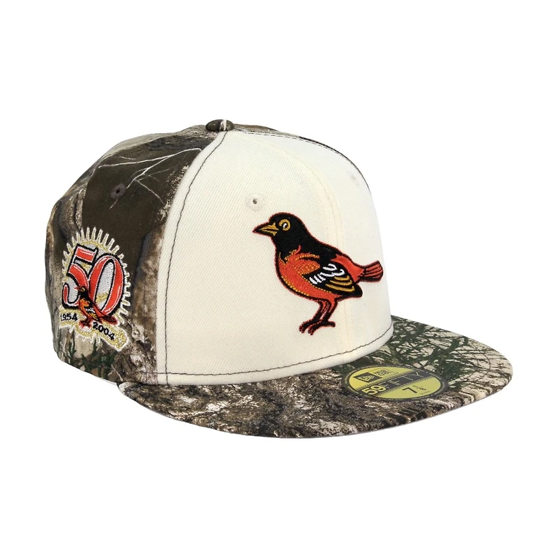 Baltimore Orioles "Real Tree 2.0 Pack" 50th Patch Gray UV New Era 59FIFTY Fitted Hat