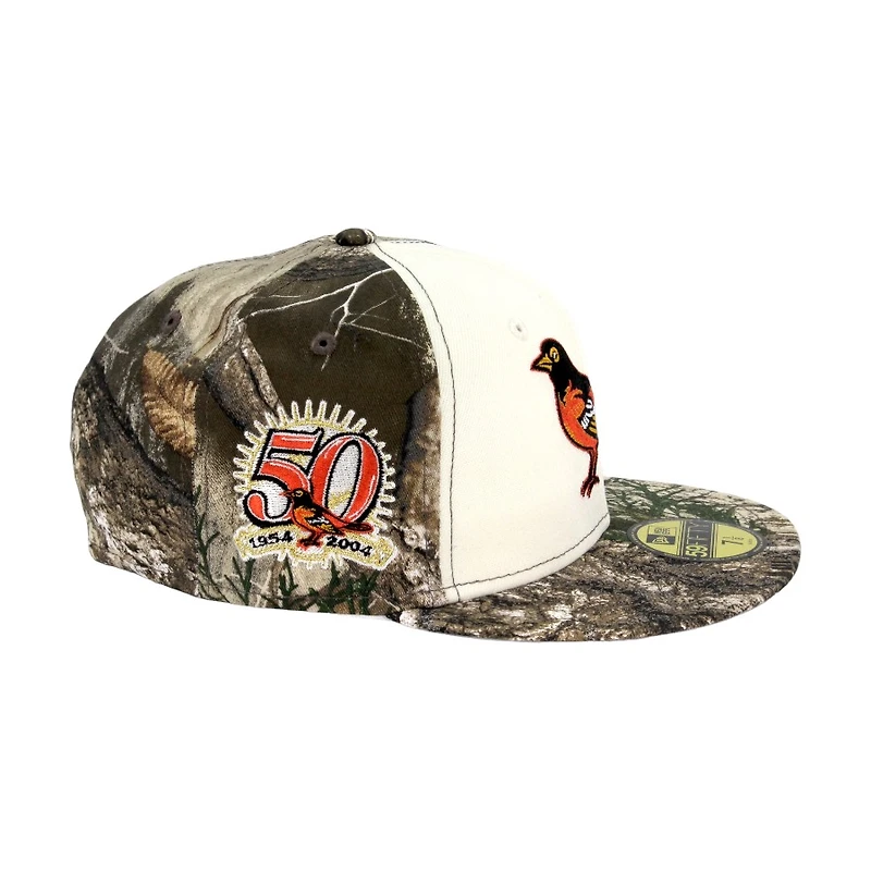Baltimore Orioles "Real Tree 2.0 Pack" 50th Patch Gray UV New Era 59FIFTY Fitted Hat