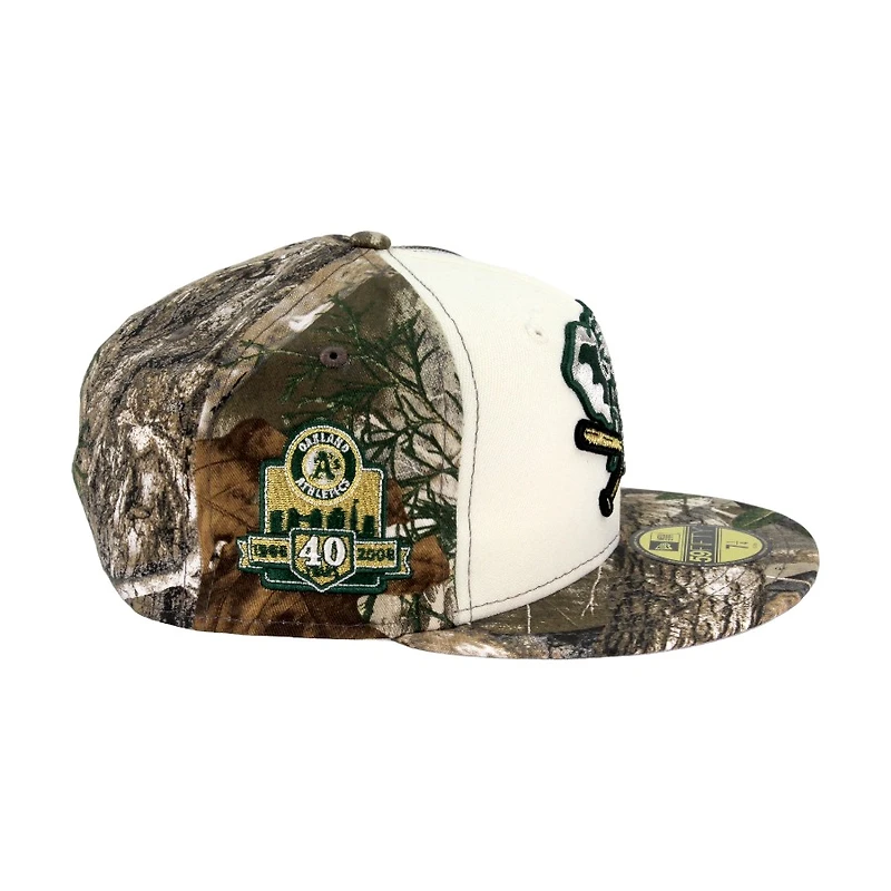 Oakland Athletics "Real Tree 2.0 Pack" 40 Years Patch Gray UV New Era 59FIFTY Fitted Hat
