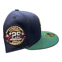 St. Louis Cardinals Navy and Green 125th Anniversary Patch Gray UV New Era 59FIFTY Fitted Hat