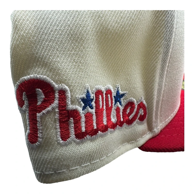 Philadelphia Phillies Chrome and Red Team Logo Patch Green UV New Era 59FIFTY Fitted Hat