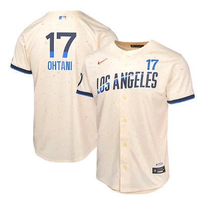 Youth Los Angeles Dodgers Shohei Ohtani Cream Nike City Connect Limited Player Jersey