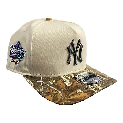 New York Yankees Chrome and Real Tree 1998 WS Patch Green UV New Era 9FIFTY A-Frame Snapback Hat