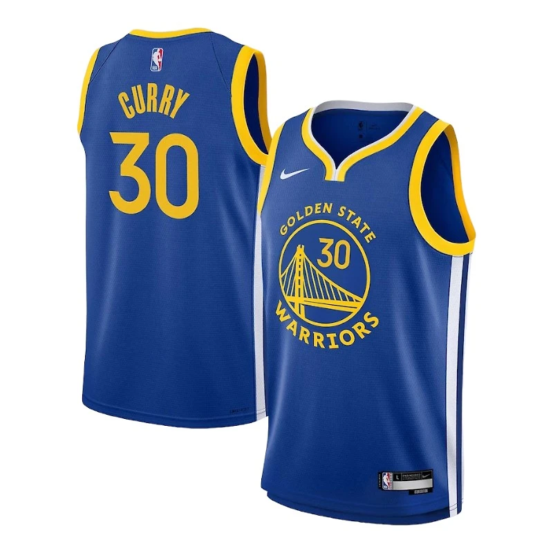 Youth Golden State Warriors Stephen Curry Royal Blue Icon Edition Nike Swingman Jersey