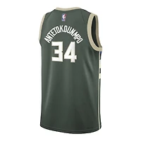 Youth Milwaukee Bucks Giannis Antetokounmpo Hunter Green Icon Edition Nike Swingman Jersey