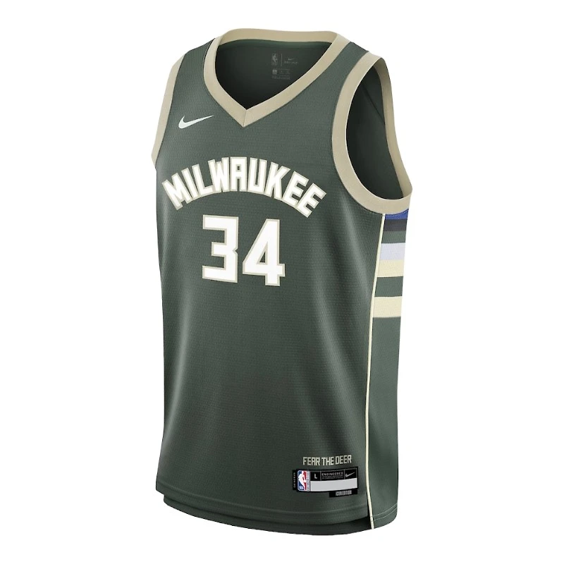 Youth Milwaukee Bucks Giannis Antetokounmpo Hunter Green Icon Edition Nike Swingman Jersey