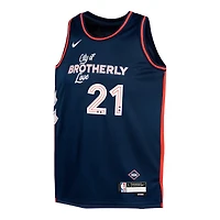 Youth Philadelphia 76ers Joel Embiid Navy City Edition Nike Swingman Jersey