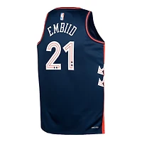 Youth Philadelphia 76ers Joel Embiid Navy City Edition Nike Swingman Jersey