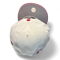 Los Angeles Dodgers Chrome and Red Compton Aux Pack 40th Anni Patch Gray UV New Era 59FIFTY Fitted Hat