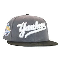 New York Yankees Grey "Mrrod Script" 1999 World Series Patch Gray UV Era 59Fifty Fitted Hat