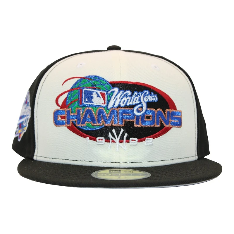 New York Yankees Black and Cream "FHM Big 98" 1998 World Series Patch Gray UV Era 59Fifty Fitted Hat