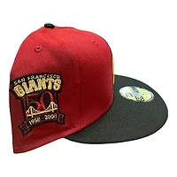 San Francisco Giants Red and Black 50th Patch Gray UV New Era 59FIFTY Fitted Hat