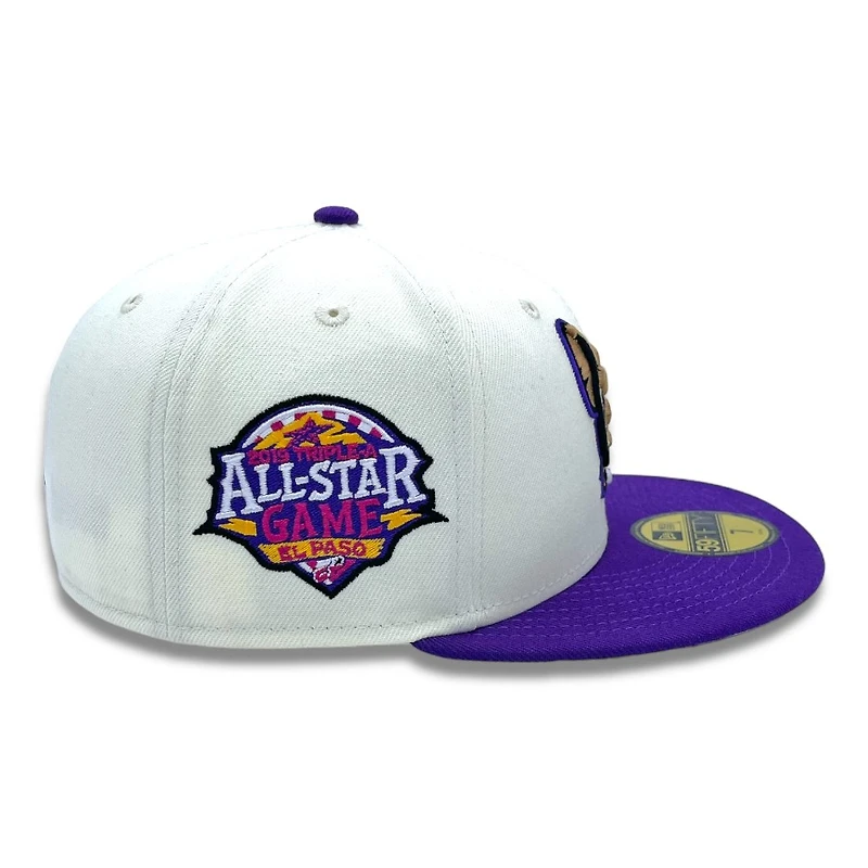 El Paso Chihuahuas Chrome and Purple 2019 MiLB ASG Patch Gray UV New Era 59FIFTY Fitted Hat