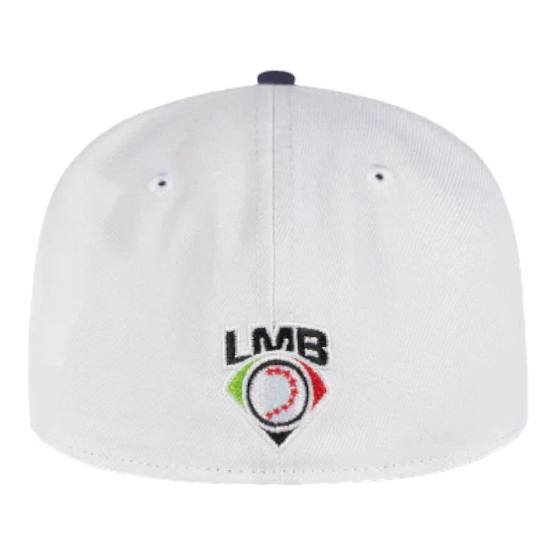 Dorados De Chihuahua White and Purple Mexican League LMB New Era 59FIFTY Fitted Hat