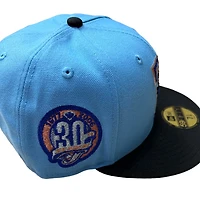 Toronto Blue Jays and Black 30th Season Patch Gray UV New Era 59FIFTY Fitted Hat