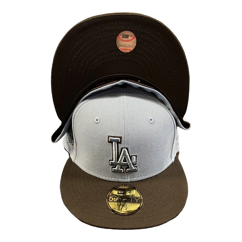 Los Angeles Dodgers Light Blue and Black 60th Anni Patch UV New Era 59FIFTY Fitted Hat
