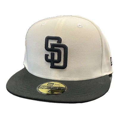 San Diego Padres Chrome and Black Gray UV New Era 59Fifty Fitted Hat