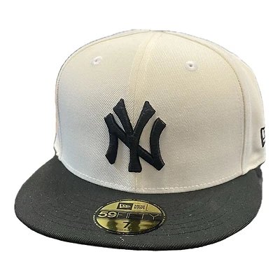 New York Yankees Chrome and Black Gray UV Era 59Fifty Fitted Hat