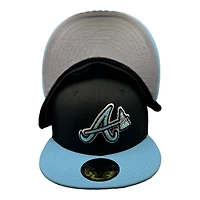 Atlanta Braves Black and Icy Blue 2021 World Series Gray UV New Era 59FIFTY Fitted Hat