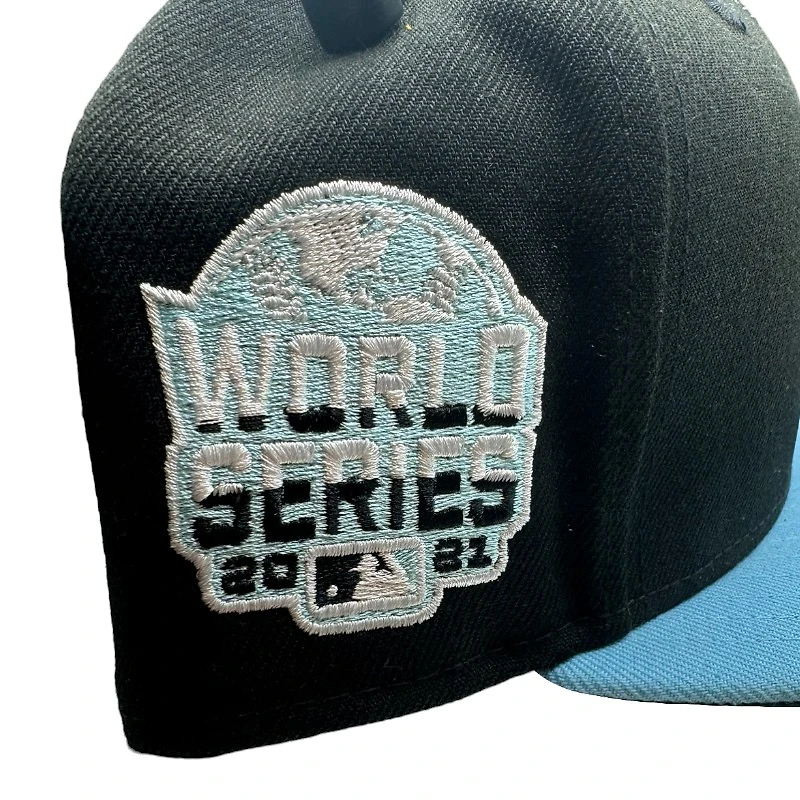 Atlanta Braves Black and Icy Blue 2021 World Series Gray UV New Era 59FIFTY Fitted Hat