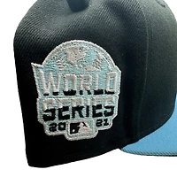 Atlanta Braves Black and Icy Blue 2021 World Series Gray UV New Era 59FIFTY Fitted Hat