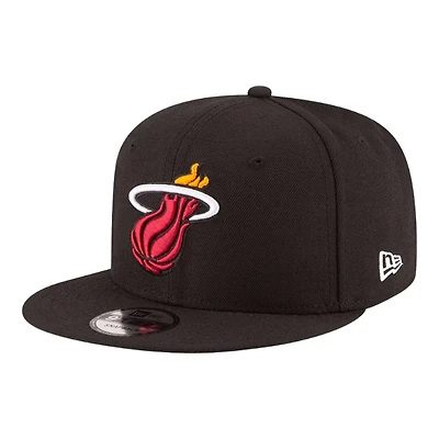 Miami Heat Black Team Color Basic NBA New Era 9FIFTY Snapback Hat