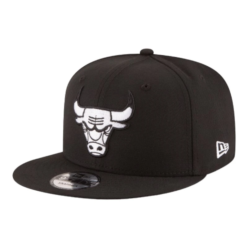 Chicago Bulls Black and White Basic NBA New Era 9FIFTY Snapback Hat