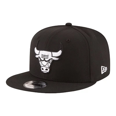 Chicago Bulls Black and White Basic NBA New Era 9FIFTY Snapback Hat
