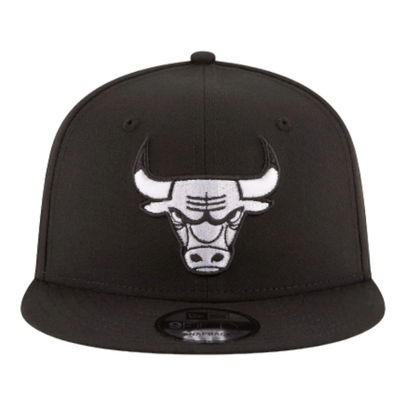 Chicago Bulls Black and White Basic NBA New Era 9FIFTY Snapback Hat