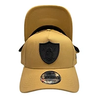 Las Vegas Raiders Brown with Black Logo New Era 9FORTY A-Frame Snapback Hat