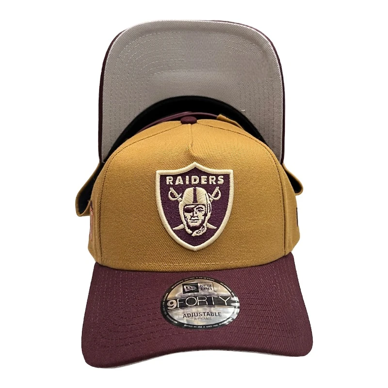 Las Vegas Raiders Brown and Maroon Super Bowl XV Patch New Era 9FORTY A-Frame Snapback Hat