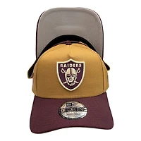 Las Vegas Raiders Brown and Maroon Super Bowl XV Patch New Era 9FORTY A-Frame Snapback Hat